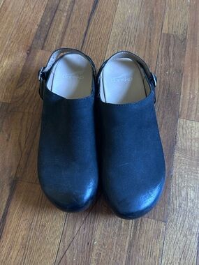 Dansko Black Slingback Clogs - Size 39